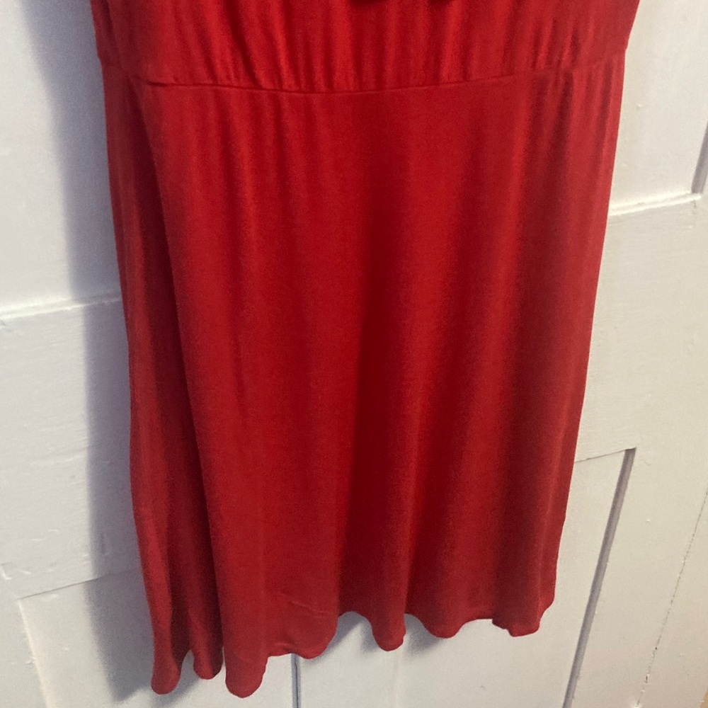 Pink Rose Red Ruffle Mini Dress - Picture 5 of 8